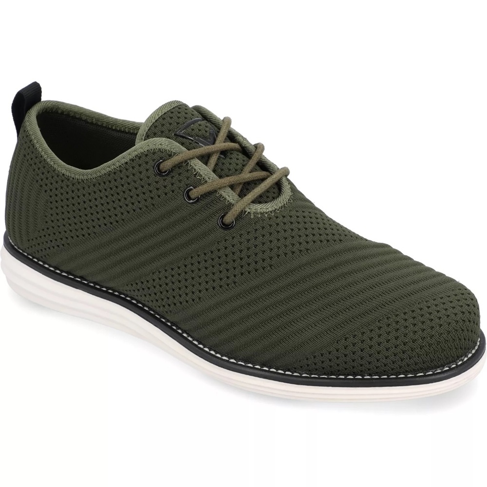 Vance Co. Novak Wide Width Tru Comfort Foam Knit Lace-Up Round Toe Dress Shoe